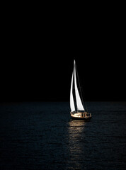 sailboat on the lake - 397131877