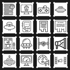 16 pack of stuart  lineal web icons set