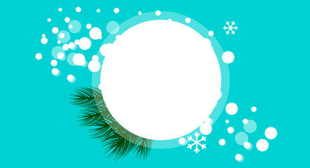 Blue Christmas background. Merry Christmas and happy New Year related flat style vector illustration.