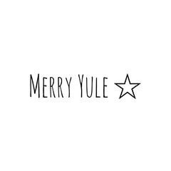 ''Merry Yule'' Lettering