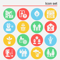 16 pack of endemic  filled web icons set