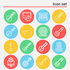 16 pack of ultra  lineal web icons set