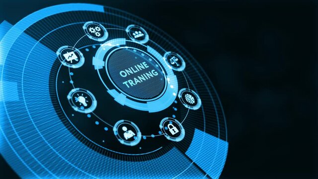 Business, Technology, Internet and network concept. Coaching mentoring education business training development E-learning concept.