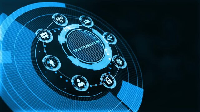 Business Transformation. Future and Innovation Internet and network concept