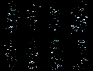 collection water bubble white oxygen air, in underwater clear liquid with bubbles flowing up on the...