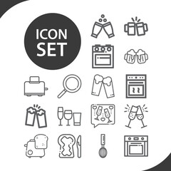 Simple set of heat up related lineal icons.