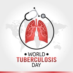 World Tuberculosis Day Vector Illustration. Suitable for greeting card poster and banner.