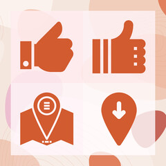 Simple set of pointer related filled icons