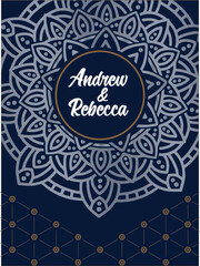 Luxury ornamental mandala Pattern in Wedding Design Vector Illustration