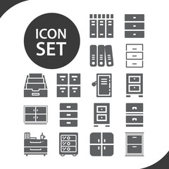 Simple set of ministerial related filled icons.