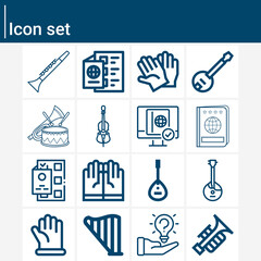 Simple set of legal document related lineal icons.