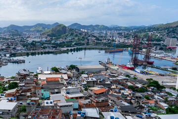 Niterói, Rio de Janeiro, Brazil - CIRCA 2020: Urban daytime landscape, outdoors, of the daily life...