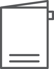 Document icon. outline vector sign, linear style pictogram isolated on white.
