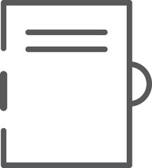 Document icon. outline vector sign, linear style pictogram isolated on white.