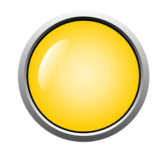 illustration of a 3d yellow button