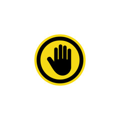 Obraz premium stop sign icon set vector symbol