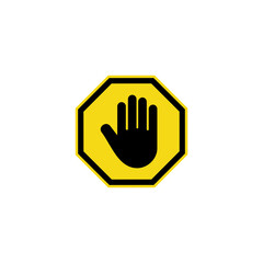 Obraz premium stop sign icon set vector symbol