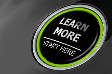 Learn more button on black background