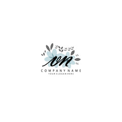 Obraz premium VN Initial handwriting logo template vector 
