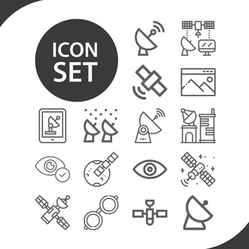 Simple set of imagery related lineal icons.