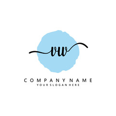 Initial handwriting logo template vector