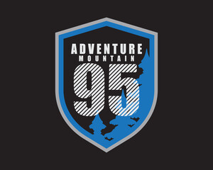 Modern vector illustration graphic lettering, mountain adventure style, perfect for t-shirts, clothing, hoodies and other clothing designs