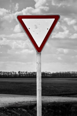 Crossroads rural roads and main against the grey background.