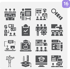 Simple set of skull session related filled icons.