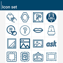 Simple set of articulate related lineal icons.