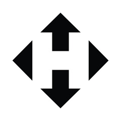 direction sign, compass icon, directional arrows