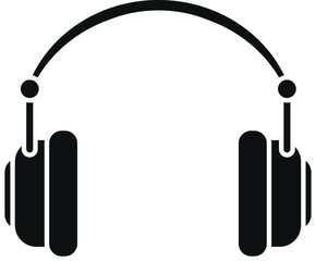 Headphone drawing. Musical accessories. Drawing for the site and printed products.