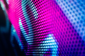 CloseUp LED blurred screen. LED soft focus background. abstract background ideal for design.