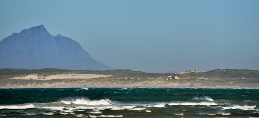 Coastal Landscape on a windy morning at the sea