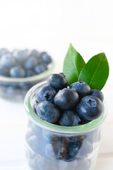 Blueberries Over White Background , wood