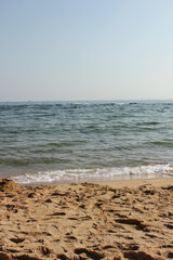 Fototapeta na wymiar Beach of sand with sea