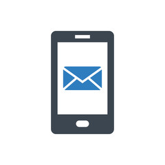 Mobile phone with mail icon