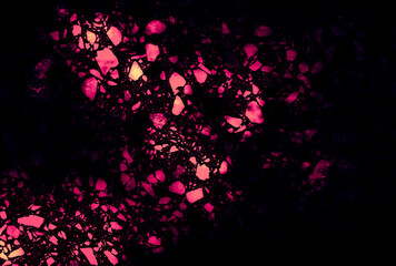 Beautiful abstract color pink grunge marble on dark background, black granite tiles floor on light red background, love theme, art colorful pink mosaic decoration