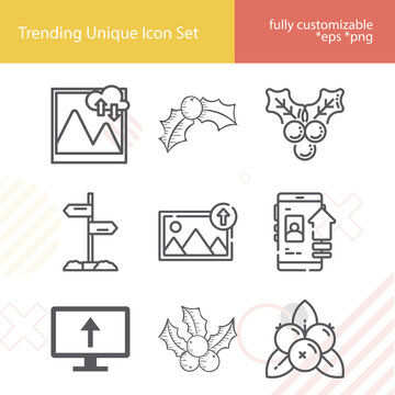 Simple set of does related lineal icons.