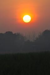 sunset over the mountains