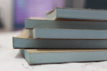 stack of old books