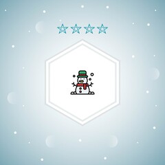     snowman vector icon moderns