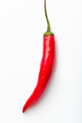 red chili  or pepper isolated on white background