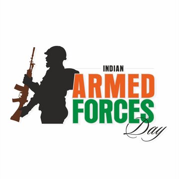 Indian Armed Forces Day Banner -Illustration