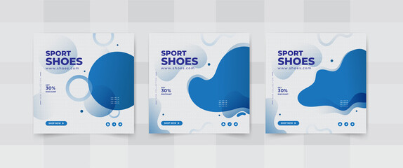 Shoes social media banner, post templates design 