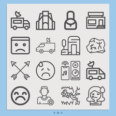 Simple set of den related lineal icons.