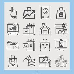 Simple set of taxes related lineal icons.