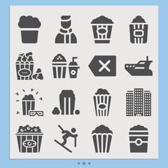 Simple set of inadequacy related filled icons.