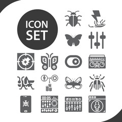 Simple set of pest related filled icons.