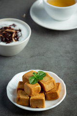 black bean sweet dessert dish