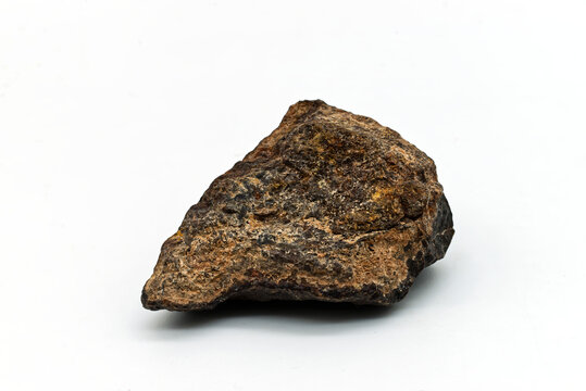 Chondrite Meteorite isolated on white background.